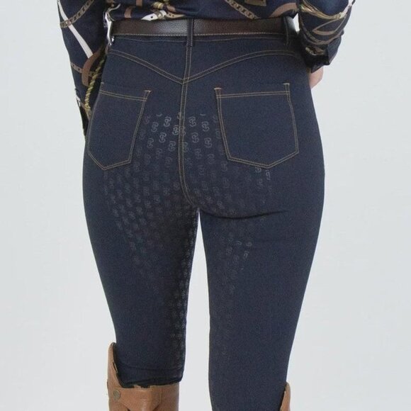 PS of Sweden Khloe Navy Full Seat Riding Breeches Womens Size IT 42 US 12 - Picture 9 of 9